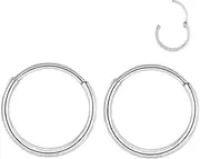 [L7L7WM] 316L Surgical Steel Endless Hoop Earrings Nose Rings Hinged Segment Rings Cartilage Earrings Hoop Septum Rings Daith Helix Rook Conch Tragus Piercing Jewelry Lip Rings
