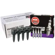 Hitachi 4 Ignition Coils NGK 4 Ruthenium HX Spark Plugs Kit For Scion Toyota 1.5 (for: Toyota)