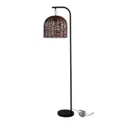 Jess Floor Lamp With Black Base And Poppa Shade
