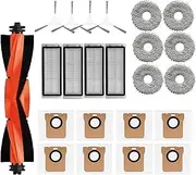 Vacuum Cleaner Kit, Compatible with Dreame L20 Ultra Dreame L30 Ultra Rubber Main Side Brush Mop Cloth HEPA Filter Dust Bag Replacement Parts(As Shown(23PCS))