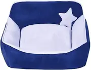 Pet Bed for Small Medium Dog Cat Plush Rectangle Nest Puppy Sleeping Bag Cushion/Blue/Two Sizes (Size : 67x53cm)