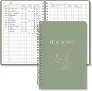 Accounting Ledger Book - Expense Tracker Notebook for Home Budget Tracking - A5 Finance Book - Bill Tracker Notebook for Small Business Bookkeeping - Finance Planner - Expense Ledger Book
