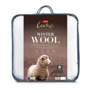 Tontine Luxe Australian Winter Wool Warm Quilt/Doona Sleeping Bedding Single Bed