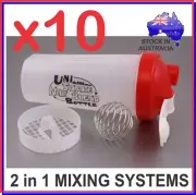 10 Protein Shaker Bottle Powder Supplement Drink Shake Ball Gym Cup Mixing Mixer