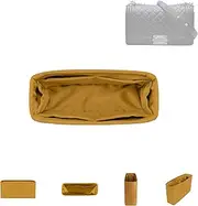 DGAZ Silky Purse Organizer Insert for Chanel Leboy Bags, Luxury Handbag & Tote Organizer, Simplicity bag organizer(Jaune ambre,Small 20)