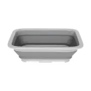 10l Gray Collapsible Multiuse Binportable Wash Basin/dish Tub/ice Bucket With 10