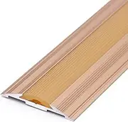 Floor Transition Strip Slip Aluminum Carpet Floor Edge Trim - Wood to Tile Smooth Transition Threshold Strip 90cm/35.4in Long, for Doorways Uneven Floors(Style1)