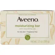 Aveeno Moisturizing Bar Soap, Fragrance Free, 3.5 oz