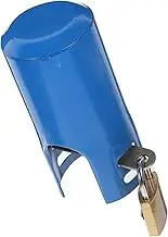 POPETPOP 1 Set Anti-Theft Lock Use Nozzle Gate Lock Freestanding Sprayer Connectors Double Lockable Expandable Pad Locks Security Hose for Outdoor Blue Wrought Iron