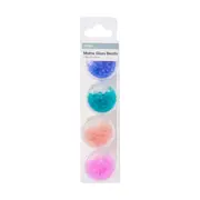 4 Pack Matte Glass Beads