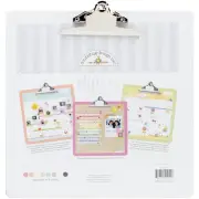 Doodlebug Clipart Monochromatic Clipboard 13.5"X13.5"-Lily White MONOCLP-4924