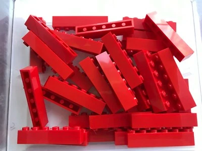 LEGO PARTS-BRAND NEW-#3009- RED 1 X 6 BRICK-12 PIECES