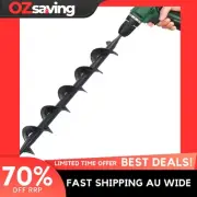 auger drill bit 75 mm black steel 60 cm electric drill compatible 5257