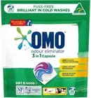 OMO Odour Eliminator, 3 in 1 Laundry Capsules, 28 Pack