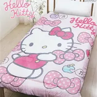 在飛比找樂天市場購物網優惠-小禮堂 Hello Kitty 超柔毯被 單人毯被 厚毯被 