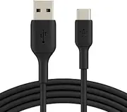 Belkin CAB002bt0MBK Braided USB-C Cable (Boost Charge USB-C to USB Cable, USB Type-C Cable for Note10, S10, Pixel 4, iPad Pro, Nintendo Switch and More), 15CM, Black