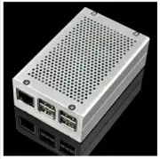 Aluminum housing / case box for Raspberry Pi 3 / Pi 2 Model B+ silver metal