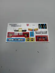 Transformers G1 Hasbro original Vintage 1985 Autobot Car Inferno sticker sheet