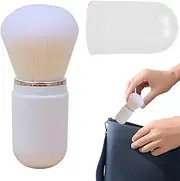 Retractable Blush Brush | Compact Powder Brush, Portable Face Brush with Lid for Foundation, Brush, Retractable Makeup Brush, is a must for your smooth beauty routine.To maintain hair elasticity and