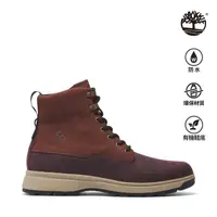 在飛比找momo購物網優惠-【Timberland】男款酒紅色全皮防水休閒靴(A5XUD