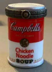 Campbell’s Chicken Noodle Soup hinge box w/ "Spoon" trinket - PHB