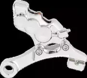 AN 6-Piston Rear Caliper 11.8in Chrome w Bracket Dyna Super Glide 08-13