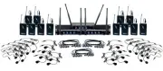 VocoPro 12 Channel UHF Wireless Headset & Lapel Mic System with Mic-On-Chip...