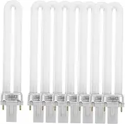 KAILIKETIY 8pcs Nail Machine Lamp Nail Prep Dehydrator Builder Gel Electronic Lamp Tube Uv Light Gel Kit Clear Electric Advanced Uv Curing Light Handheld Collector Electrical Kits Glass White
