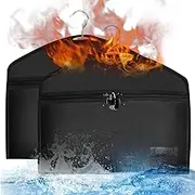 JUGREAT Fireproof Hanger Diversion Safe Bag with Lock, Hanger Safe for Valuables, Secret Safe Under Clothes with Compartment to Hide Items for Home or Travel Safe-2 Pack