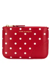 [COMME des GARCONS WALLET] 圓點印花頂部拉鍊