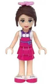 LEGO Minifigure FRIENDS frnd142 Friends Naomi (Light Nougat) - White Top