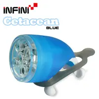在飛比找PChome24h購物優惠-INFINI CETACEAN 時尚造型LED自行車前燈(藍
