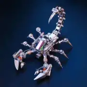 373pcs 3D Metal Puzzle Silver Mechanical Scorpion Building Model Kit DIY Toys