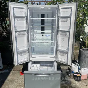 桃園二手家具【 電冰箱 日立 日立冰箱 R-G430 三門 變頻冰箱 HITACHI 琉璃磁 】回收二手家具