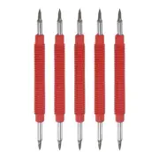 5Pcs Double Head Tungsten Carbide Tip Scriber w Ring Etching Engraving Pen Red