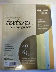 Wausau Paper. Creative Collection, Textures Cardstock, Royal SilkPlus 46019