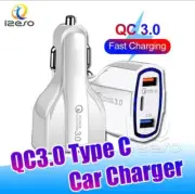 USB Car Charger Dual Port 18W QC Quick Charge 3.0 Fast Charging Power Adapter