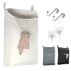 The Fine Living Co. Hanging Laundry Hamper with Over Door Hooks & Adhesive