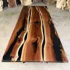 Black Epoxy Table Top, Epoxy Resin Table, Epoxy dining table, epoxy dining table