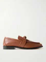 [Bottega Veneta] Bottega Veneta - Astaire Knotted Leather Loafers - Brown - EU 40 EU 40 Brown