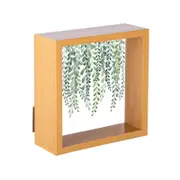 Nicola Spring 3D Deep Box Photo Frame - 6 x 6" - Light Wood