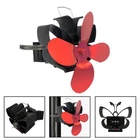 Magnetic Mount 4 Blade Stove Fan for Improved Air Circulation and Comfort