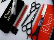 60DaysWarranty_ 5.5" Hairdressing Scissors & Hair Thinning,FREE CASE/Razor Comb