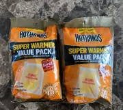 LOT of 2 HotHands Body & Hand Super Warmers Value Pack 18 Hours Expires 2023