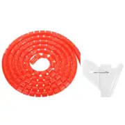 Spiral Tube Wrap Cable Kit Management Sleeve 5M 28mm PE Flexible Red
