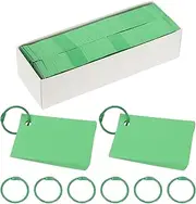 uxcell 3"x2" Colored Index Card, 3000Pcs Small Index Flash Cards with 30 Ring Study Card Blank Note Card Mini Paper Tags for Learning Study Craft DIY, Green