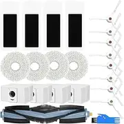 [EATBALE] 21PCS T20 Accessories Replacement Parts for ECOVACS Deebot T20e Omni T20 Max T20 Pro Plus Robot Vacuum Cleaner, 1 Main Roller Brush, 8 Side Brushes, 4 HEPA Filter, 4 Mop Pad Cloths, 4 Dust Bag