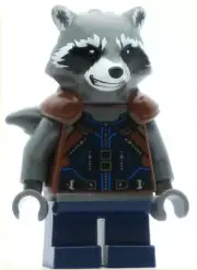 LEGO Super Heroes Minifigure Rocket Raccoon Dark Blue Outfit (Genuine)
