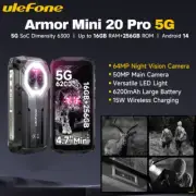 5G Ulefone ARMOR MINI 20 PRO Android 14 Rugged Smartphone Outdoor Mobile Global