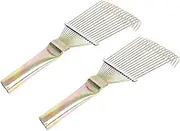 2pcs Wool Rakes Pet Hair Combs Steel Combs Dog Brush for Shedding Portable Grooming Tool Random Style